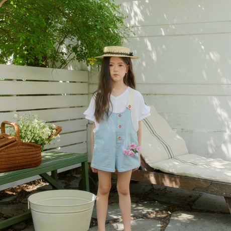 urbanrabbit/130. Denim Short Overalls XS-XL