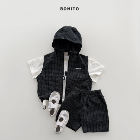 bonito/78. high vest zip-up set 12M-XL