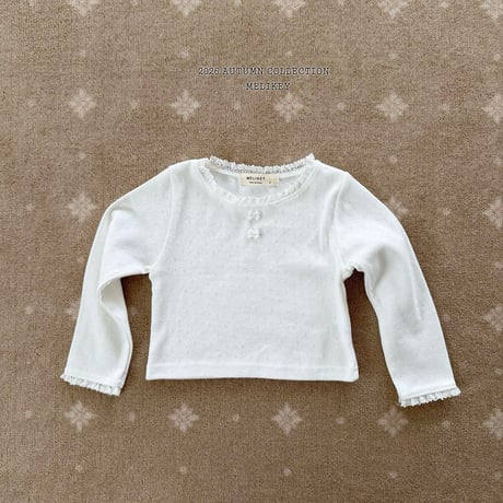 melikey/10. ribbon button T-shirt JS-JM