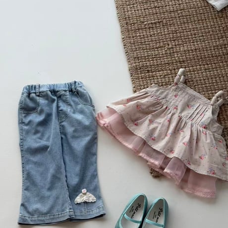 aiai/96. pink flower blouse 90-130