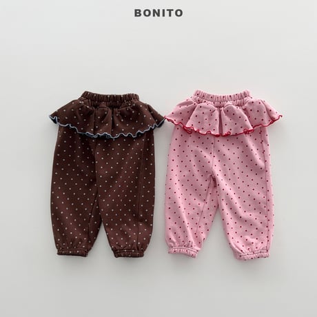 bonito/115. dot fril jogger pants JS-JM