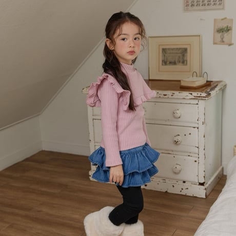 melikey/68. denim kangkang skirt leggings JS-JM