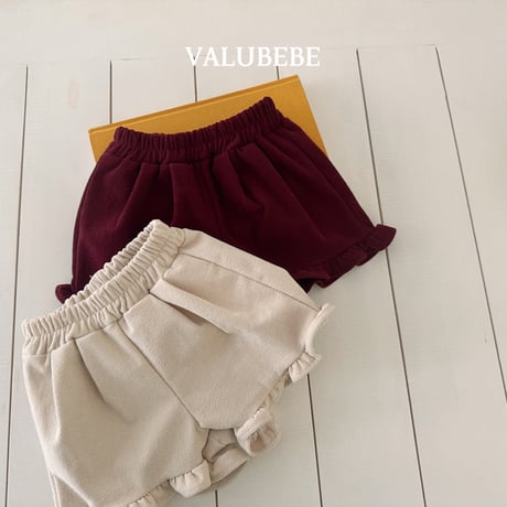 valubebe/64. corduroy fril half pants 6M-S