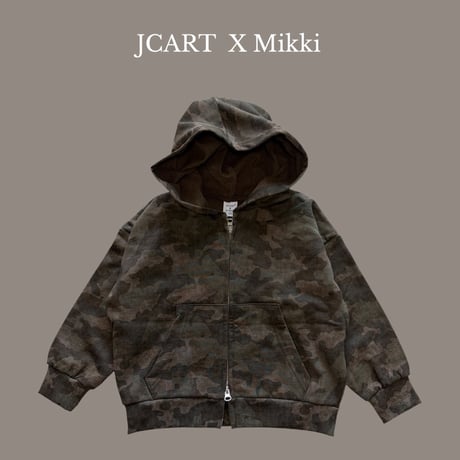mikki/27. washing kamo hood zipup ADULT