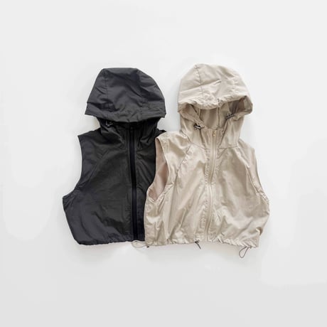 fromi/97. nailon hood jacket vest S-XL
