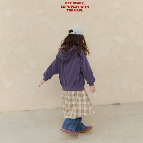 navi/61. check one-piece S-XL