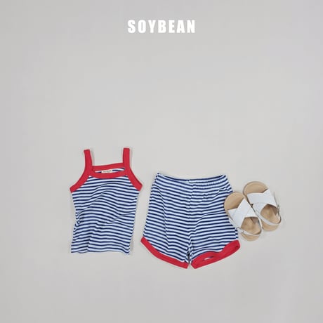 soybean/177. plan ) windy stripe updown set XS-XL