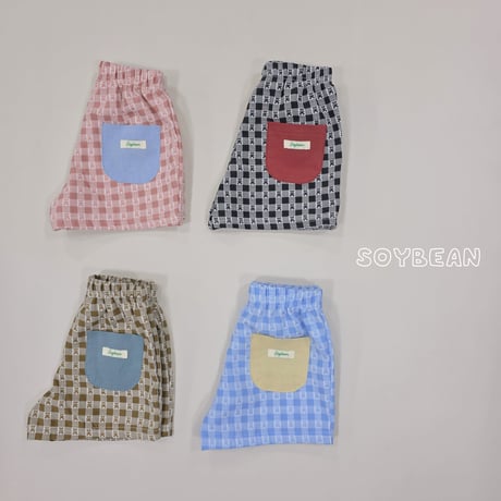 soybean/25. plan ) bear half pants XS-XL