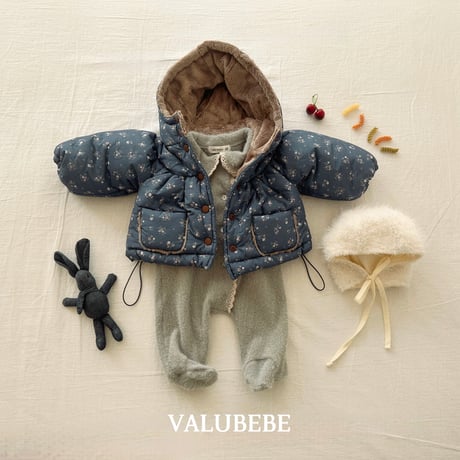 valubebe/76. blan shirring hood jumper 6M-S