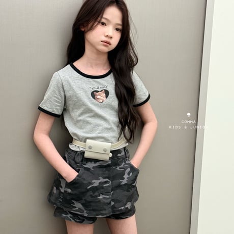 comma/3. heart cat T-shirt 160-170