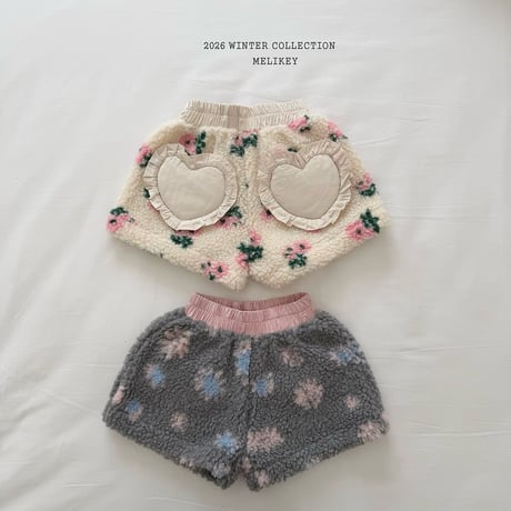 melikey/84. heart flower half pants JS-JM