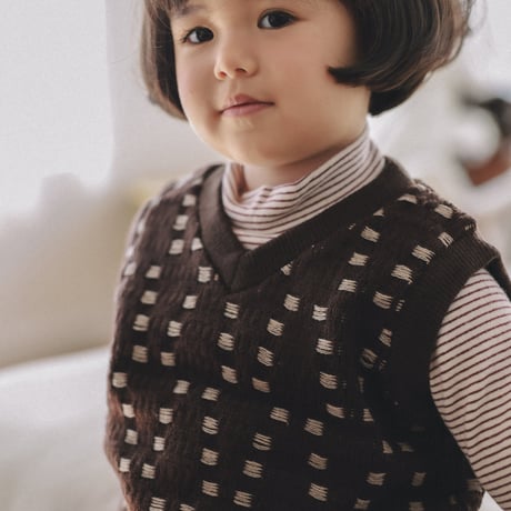 onu/41. warm knit vest BABY(12M)-XL(6-7Y)