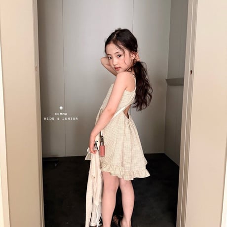 comma/208. check back open one-piece 110-130