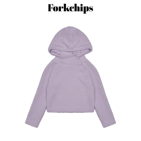 forkchips/43. runa button hood T-shirt M-XL