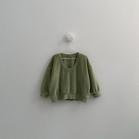 minirobe/2. Velour U-Neck Sweatshirt  S-XL
