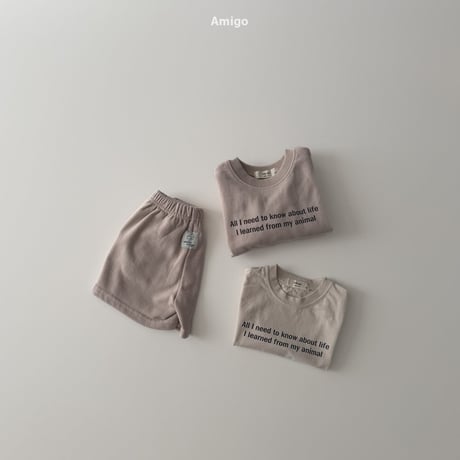 amigo/12. french half t T-shirt XS-XL