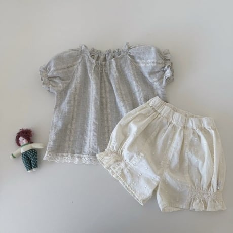 aiai/30. linen romantic updown set S(6M-2Y)-XL(4-5Y)