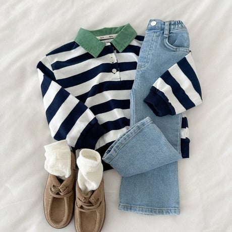 digreen/34. striped collar mtm? S-2XL