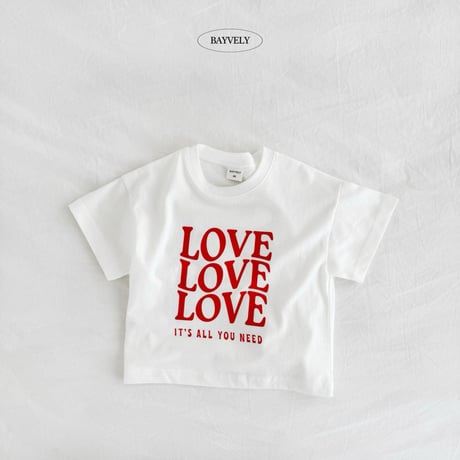bayvely/17. love half t T-shirt XS-XL