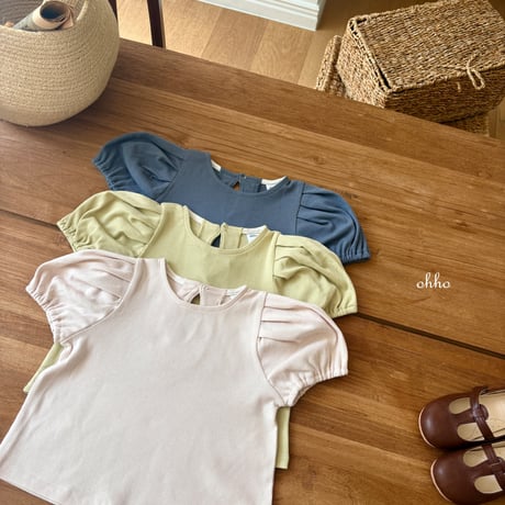 ohho/9. vanilla puff half t T-shirt S-2XL