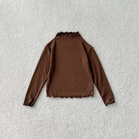 urbanrabbit/28. Lettuce Edge Mock Neck Top XS-XL