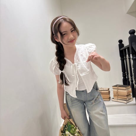matilda/167. puff cardigan blouse 5-13