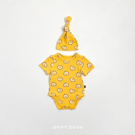 oottbebe/46. happy friends suit bonnet set S(0-6M)-M(6-12M)