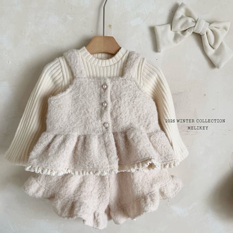 melikey/71. creamy fril half pants XS-XL