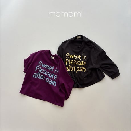 mamami/32. sweat letter T-shirt FREE