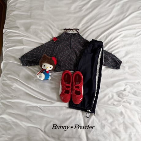 bunnypowder/92. flower half zipup S-XL