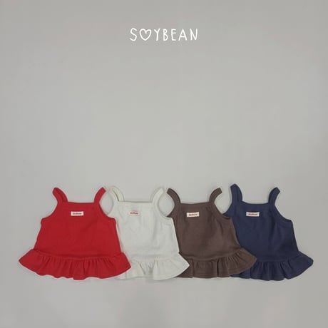 soybean/19. plan ) fril rayerd sleeveless XS-XL