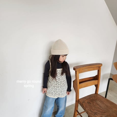 merrygoround/35. lace long sleeveless XS-2XL