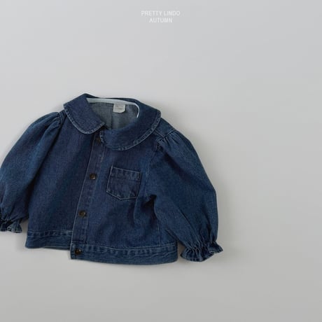 lindo/57. round collar denim jacket XS-XL