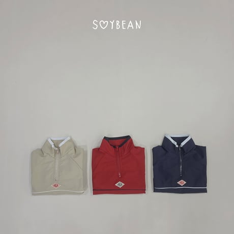 soybean/34. plan ) wind half zipup XS-XL
