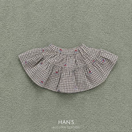 hans/63. cherry embroidery pumpkin skirt XS-XL