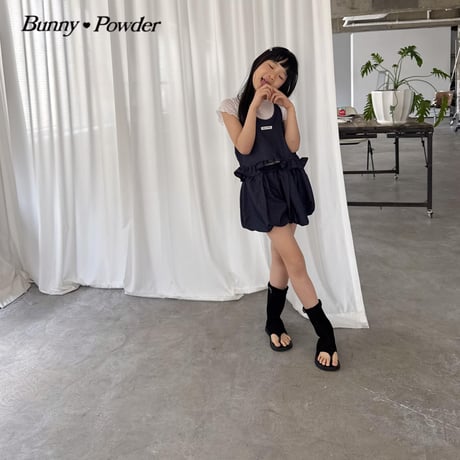 bunnypowder/211. denim bullon pants 2XL-4XL