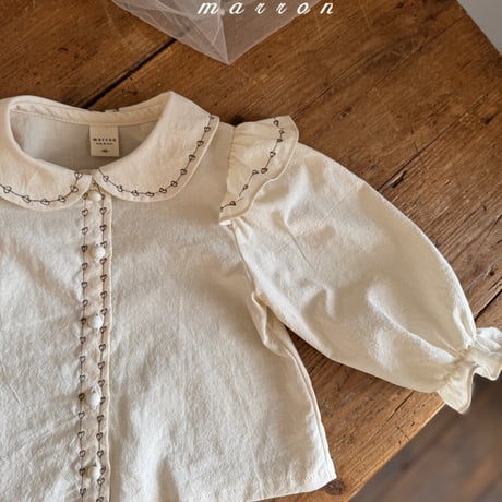 marron/35. heart blouse XS-L