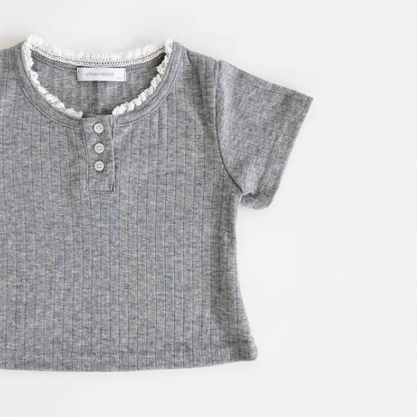urbanrabbit/27. Eyelet Henley T-shirt JS-JM