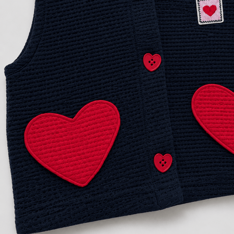 ueo/63. love pocket vest S-XL