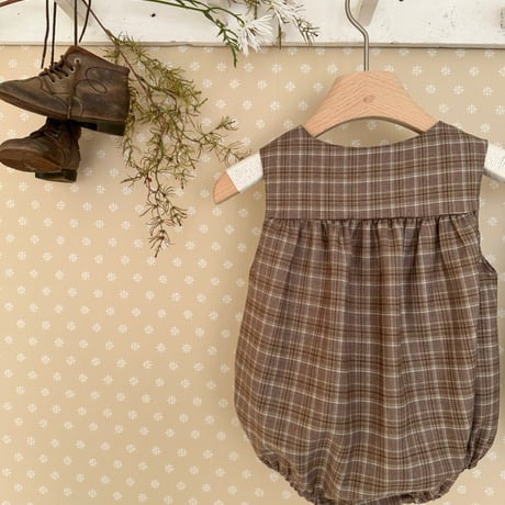monbebe/8. romi check suit S(3-12M)-M(12-24M)