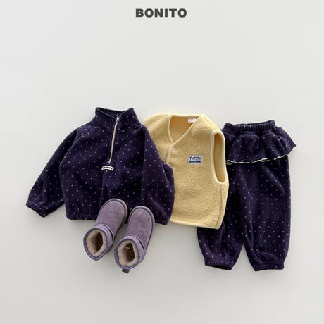 bonito/93. fril half zipup set JS-JM