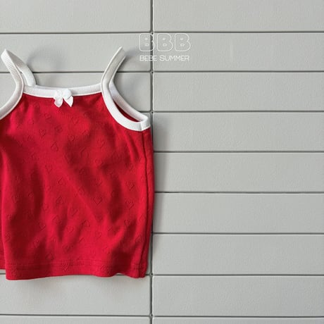 bellabambina/45. bebe ribbon two color T sleeveless 12M-M