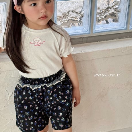 poisson/49. girl embroidery T-shirt S-XL