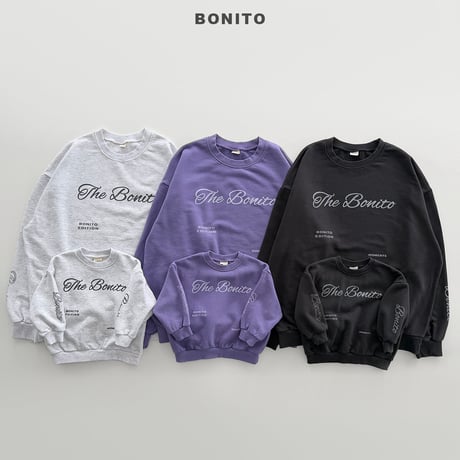 bonito/23. bonny lettering (adult) man-to-man JS-JM