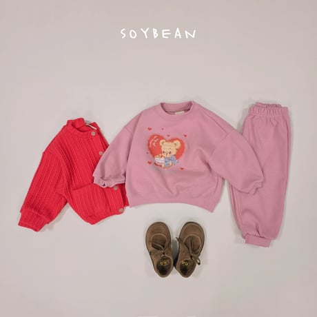 soybean/93. heart bear updown set XS-XL