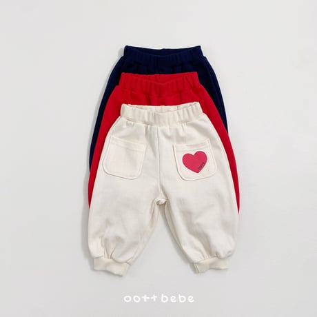 oottbebe/19. heart pocket pants XS(1-2Y)-XL(6-7Y)