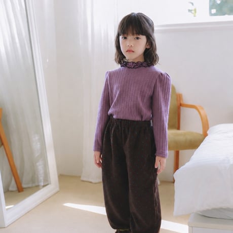 monatelier/20. amel two color fril T-shirt S-2XL