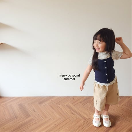 merrygoround/40. golgi button sleeveless XS-2XL