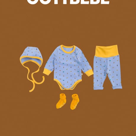 oottbebe/14. Triangle rectangle suit bonnet set S(0-6M)-M(6-12M)