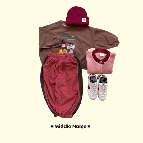 middlename/48. terry two color jogger pants JS-JM